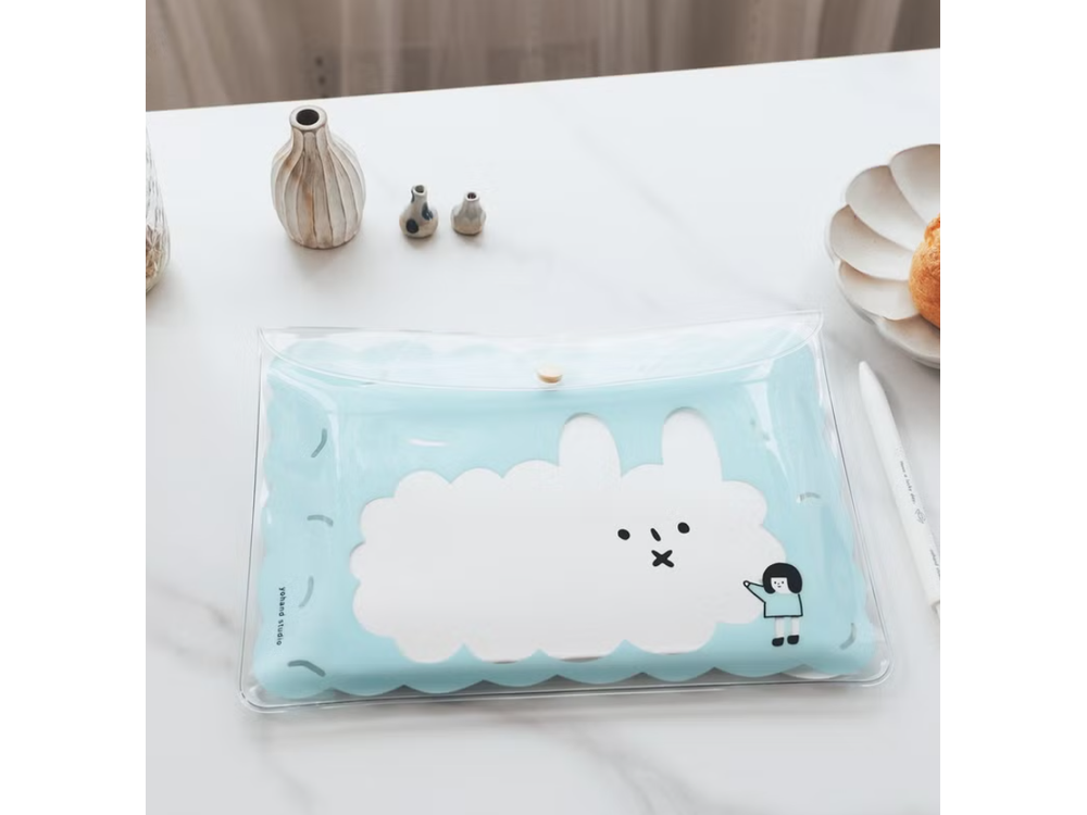 Yohand Studio - Large Stationery Bag - Transparent Dog Cloud