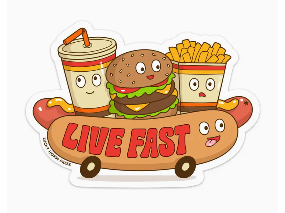 Lucky Horse Press - Sticker - Live Fast