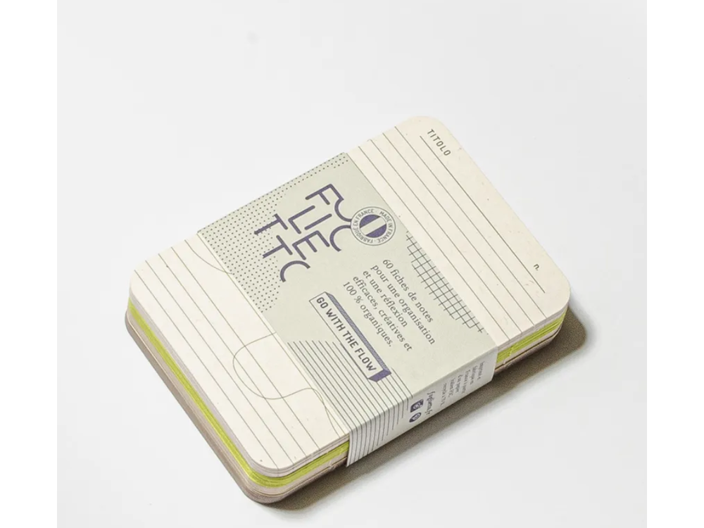 Foglietto - Memo Cards - Deck of 60 - A7 - Go With the Flow (Beige/Brown/Tatin Green/White)
