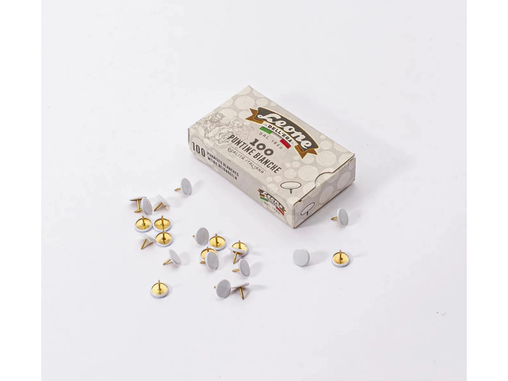 Dell'Era - Push Pins - 100 Pieces - Bianco (White)
