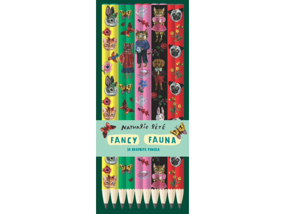 Fancy Fauna: 10 Graphite Pencils