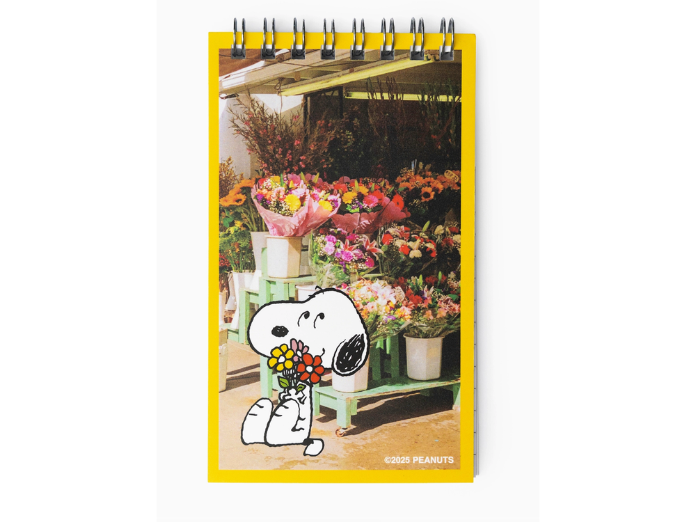 3P4 x Peanuts - Mini Memo Pad - Snoopy Flower Bouquet