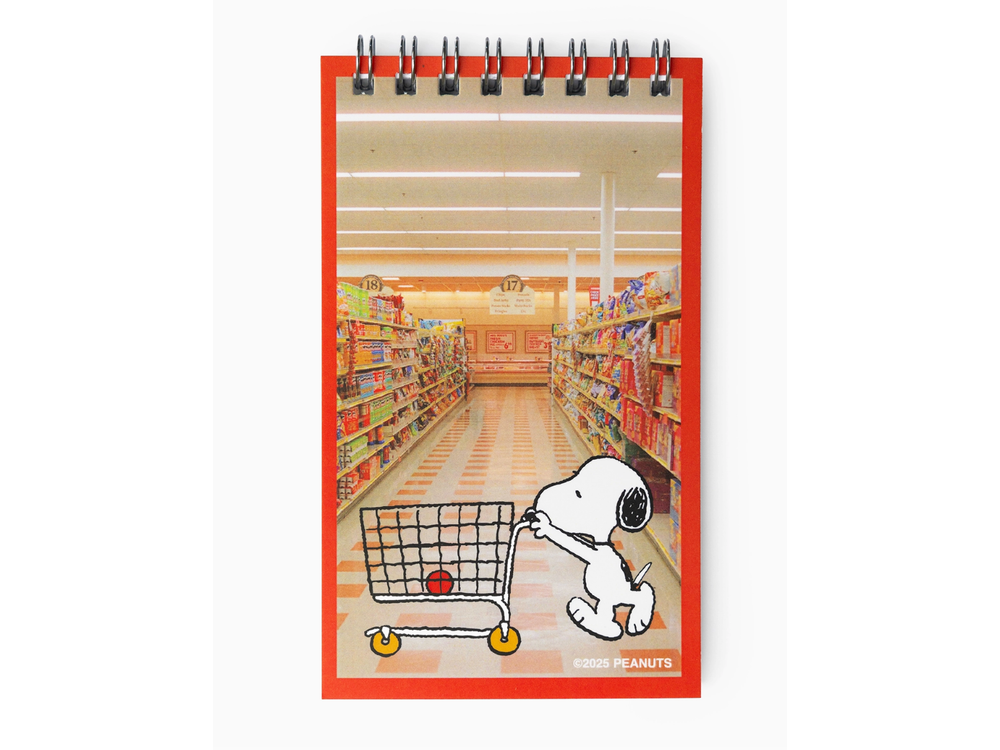 3P4 x Peanuts - Mini Memo Pad - Snoopy Grocery