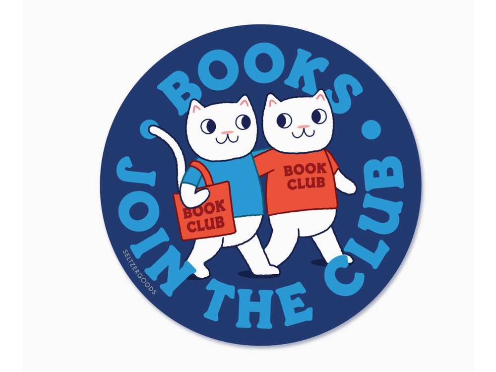 Seltzer Goods - Sticker - Book Club Cats