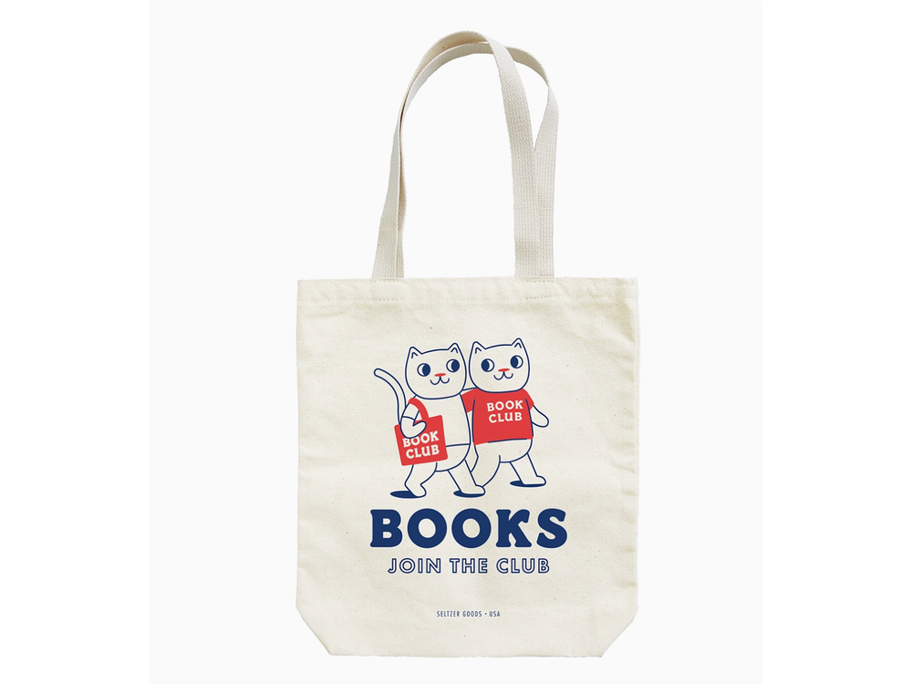Seltzer Goods - Tote - Book Club Cats