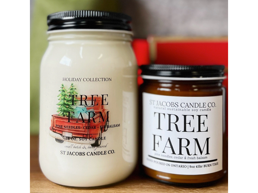 St. Jacobs Candle Co. - 14 oz Soy Candle - Holiday Collection - Tree Farm