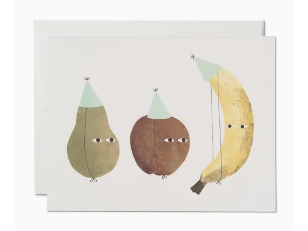 Red Cap Cards - Birthday Greeting Card - Fruit Party
