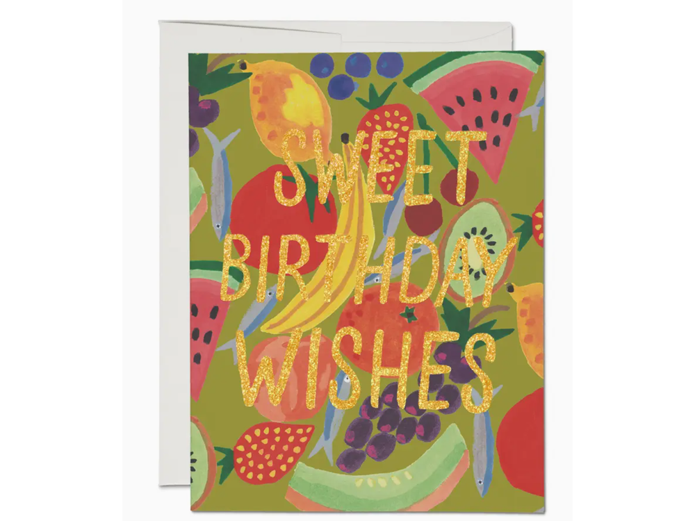 Red Cap Cards - Birthday Greeting Card - Fruity