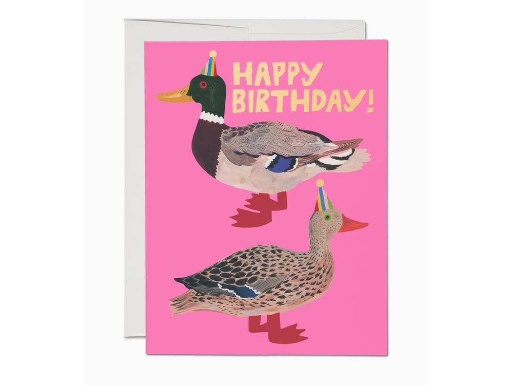 Red Cap Cards - Birthday Greeting Card - Quacky