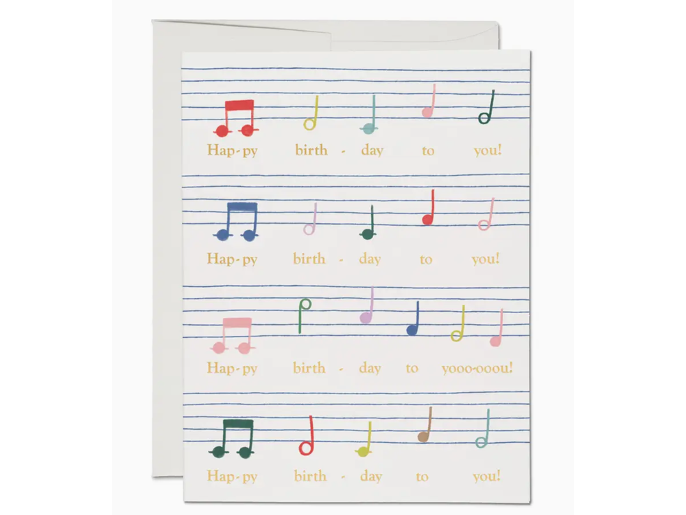 Red Cap Cards - Birthday Greeting Card - Birthday Song