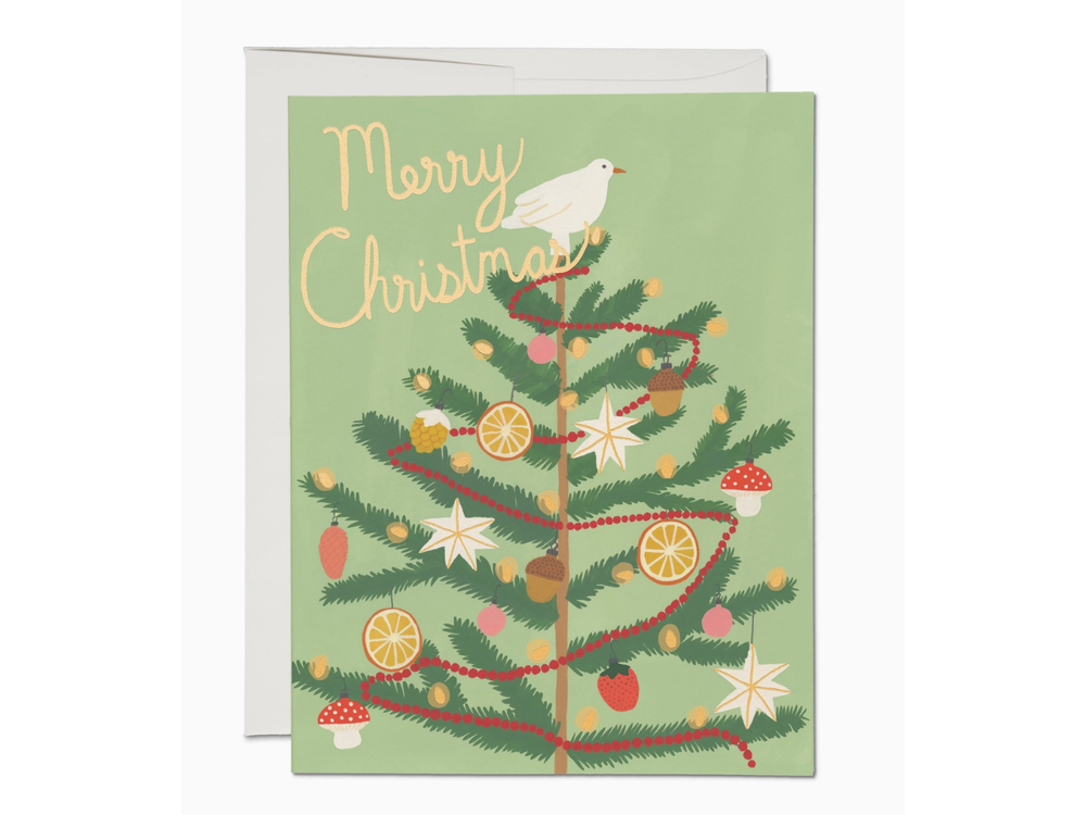 Red Cap Cards - Holiday Greeting Card - Christmas Spice Tree