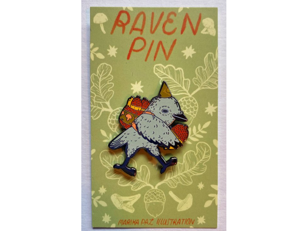 Marika Paz Illustration - Enamel Pin - Raven