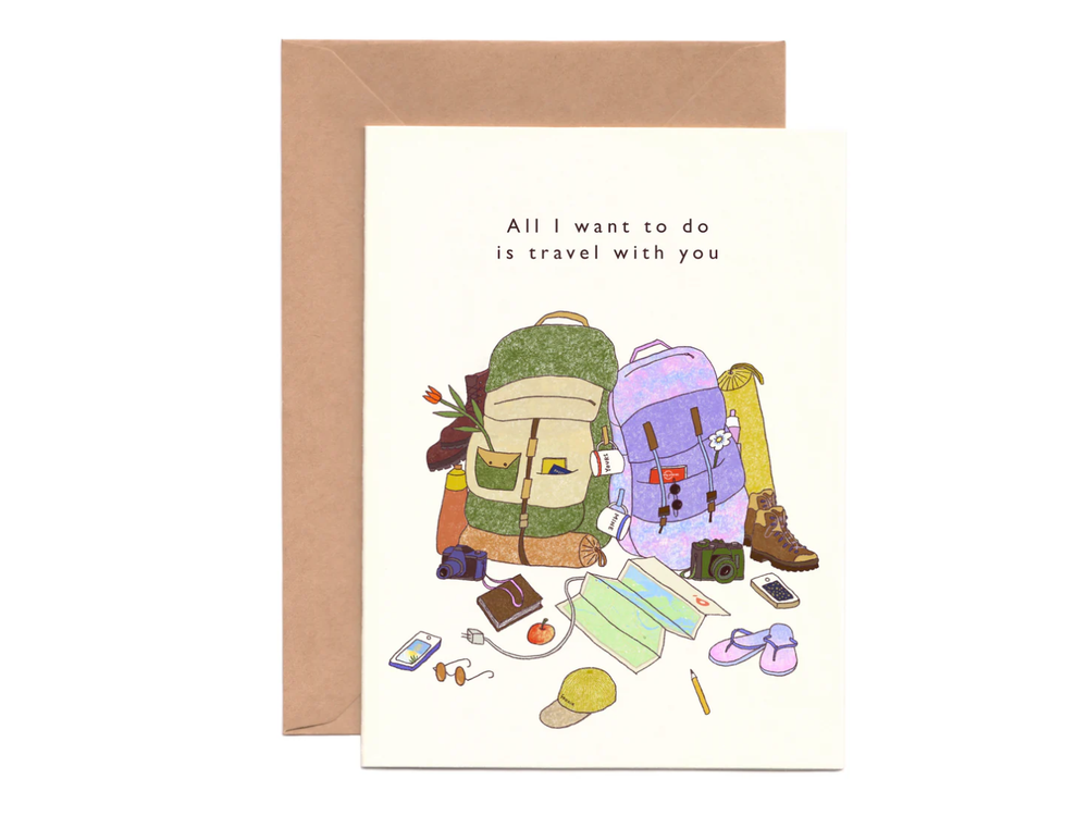 Foonie - Just Because Greeting Card - Travel with You