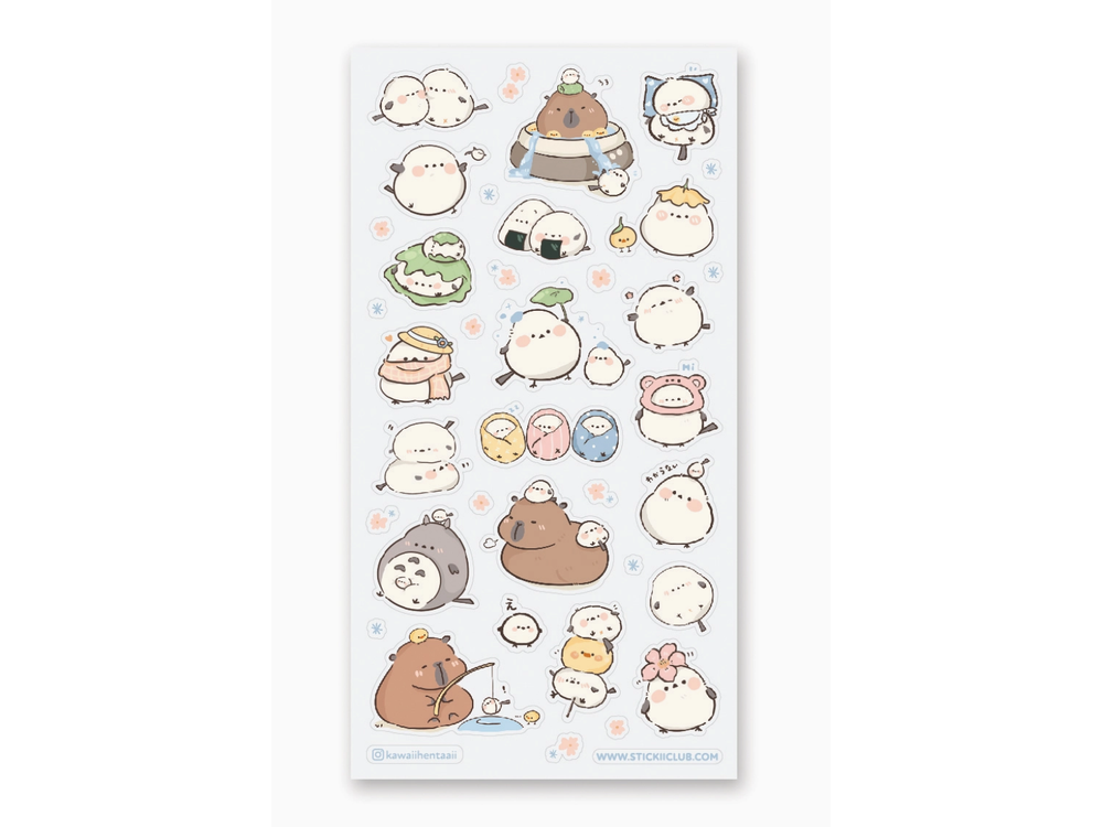 STICKII - Sticker Sheet - Capy & Birdy Besties