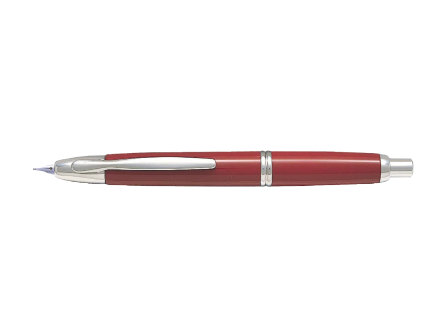 Pilot Vanishing Point Fountain Pen - Red with Rhodium Trim