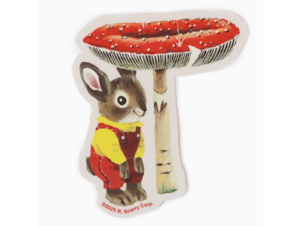 3P4 x Richard Scarry - Sticker - Nicholas Bunny Mushroom – Wonder Pens