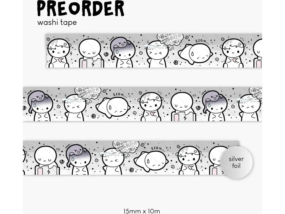 <b>PRE-ORDER</b> - TheCoffeeMonstezCo - Down Days 2.0 Washi Tape - 15mm