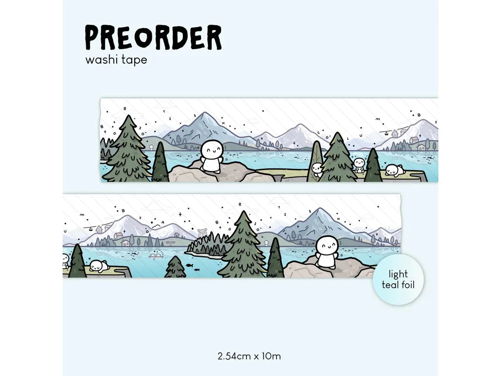 <b>PRE-ORDER</b> - TheCoffeeMonstezCo - Emotis in British Columbia Washi Tape - 1”
