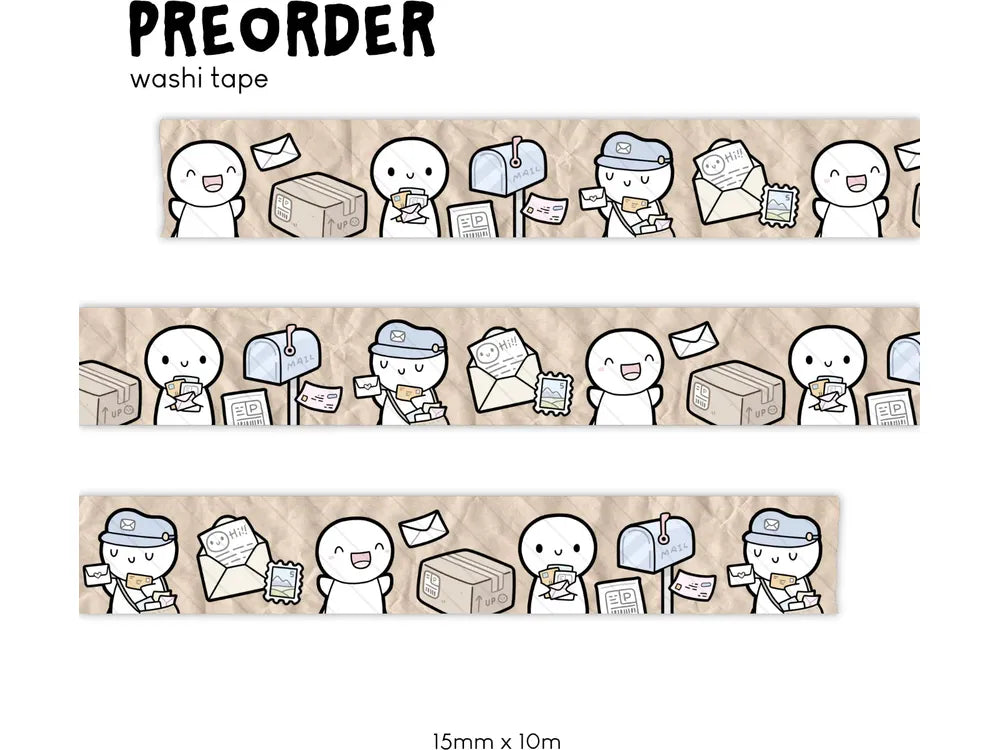 <b>PRE-ORDER</b> - TheCoffeeMonstezCo - Mail Is Here! Washi Tape - 15mm
