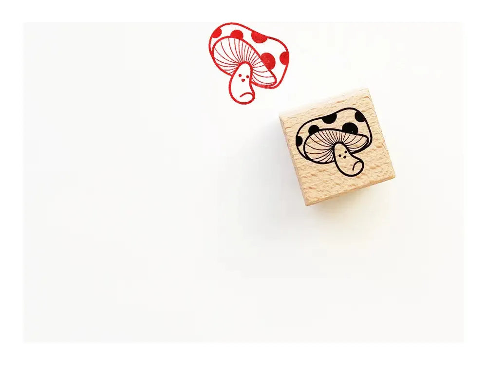 The Little Red House Rubber Stamp - Mushroom