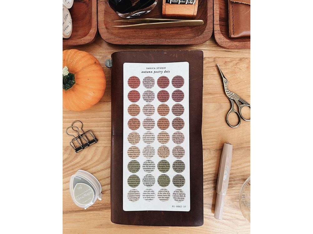 Sarica Studio - Sticker Sheet - Autumn Poetry Dots