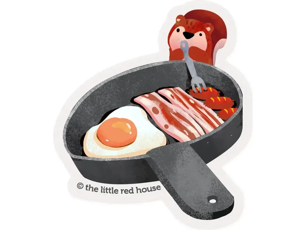 The Little Red House Sticker - Breakfast Squirrel