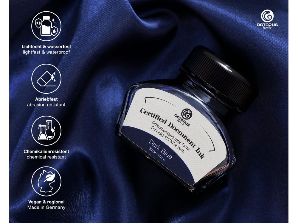 Octopus Document Ink - Dark Blue (30mL)