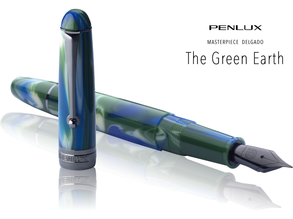Penlux Masterpiece Delgado Fountain Pen - Green Earth