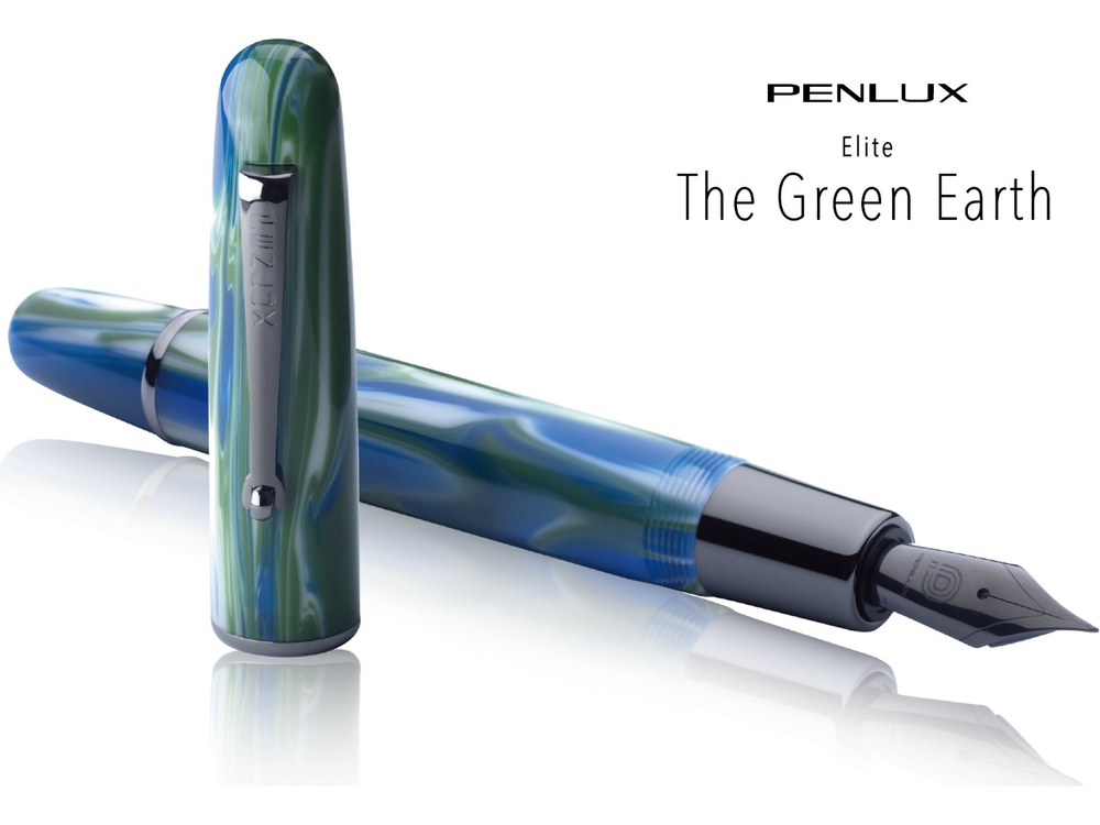 Penlux Elite Fountain Pen - Green Earth