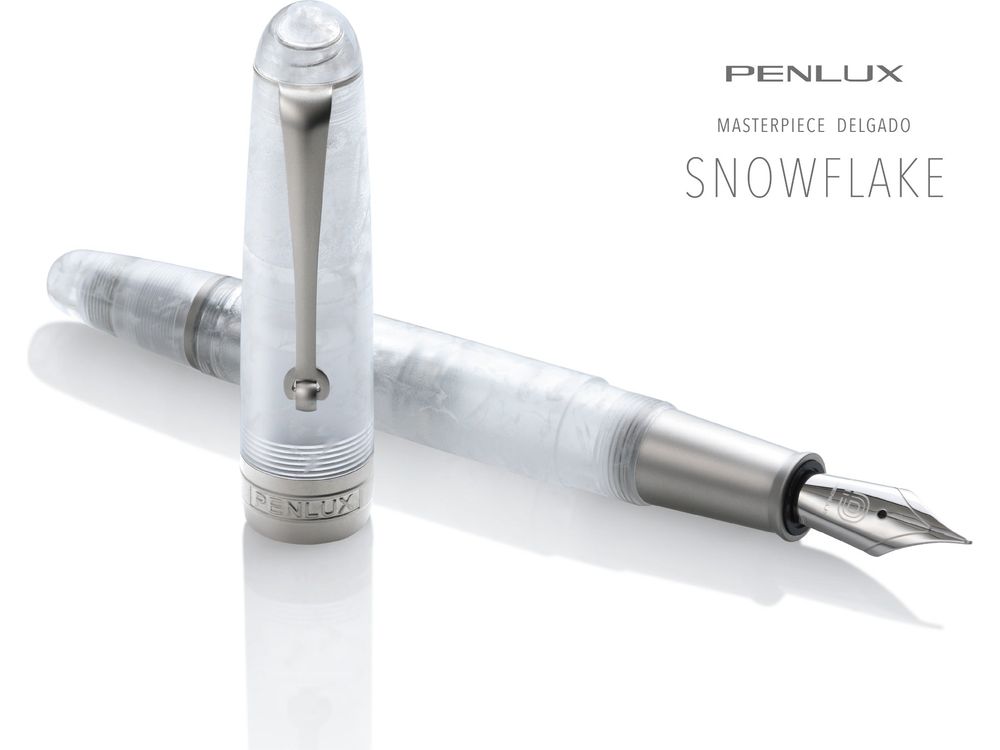 Penlux Masterpiece Delgado Fountain Pen - Snowflake