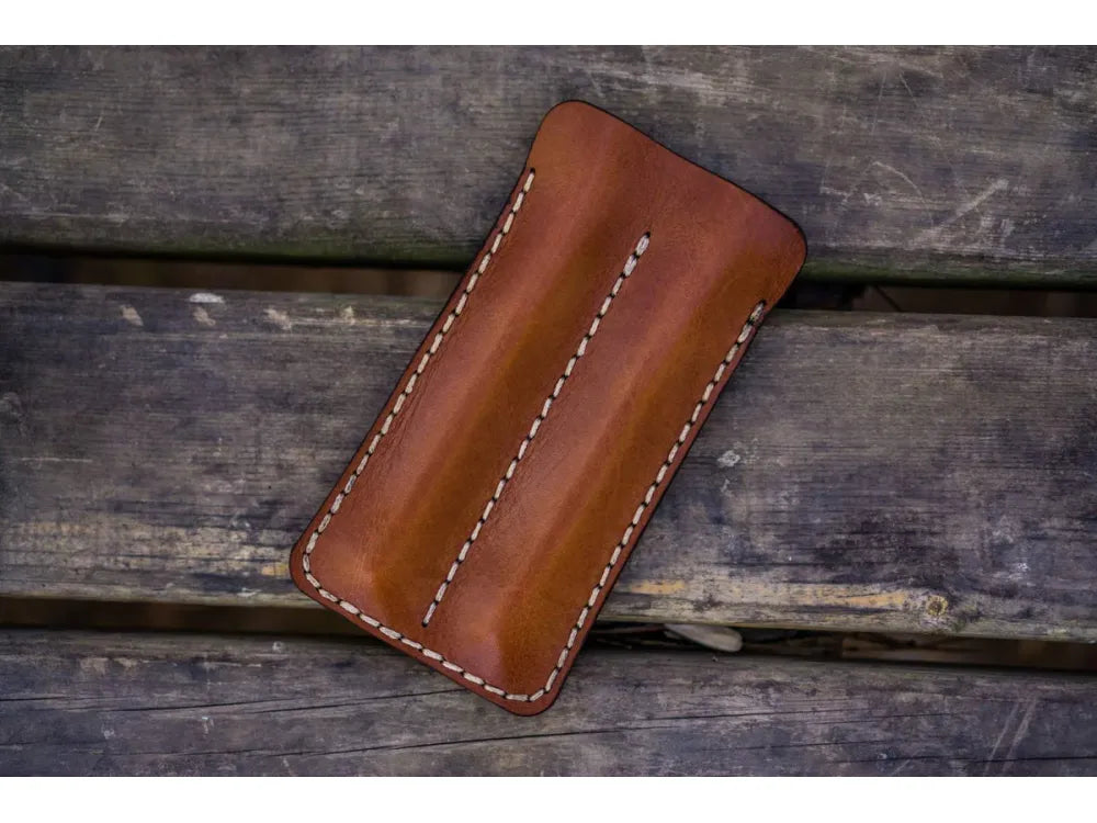 Galen Leather - Double Fountain Pen Sleeve - Brown
