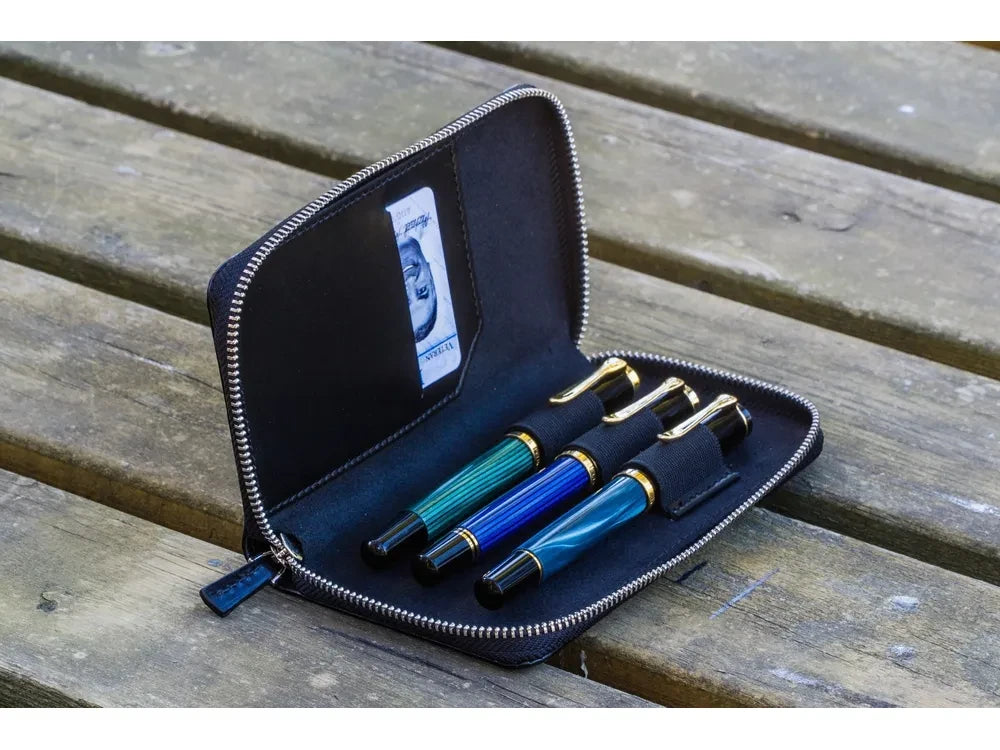 Leather 3 pen online case