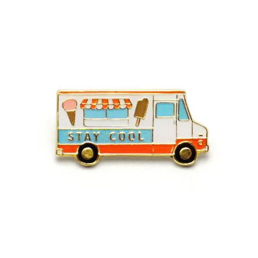 Lucky Horse Press - Ice Cream Truck Enamel Pin (Red/Blue)
