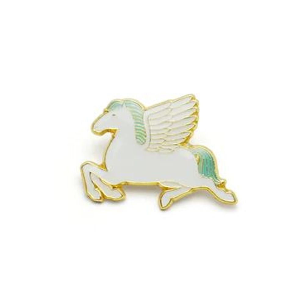 Lucky Horse Press - Pegasus Enamel Pin White