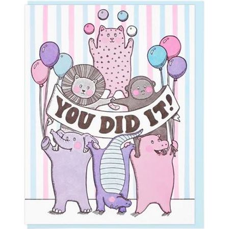 Lucky Horse Press - Card - You Did It Party Animals
