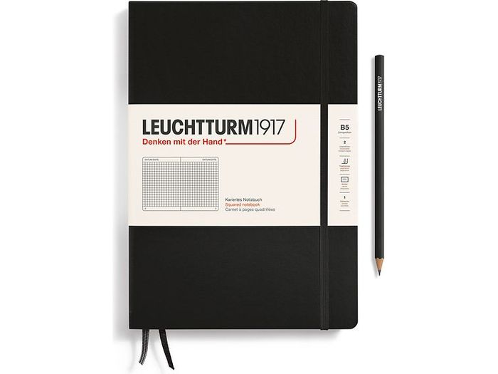 Leuchtturm Hardcover B5 Notebook - Black (Dot)