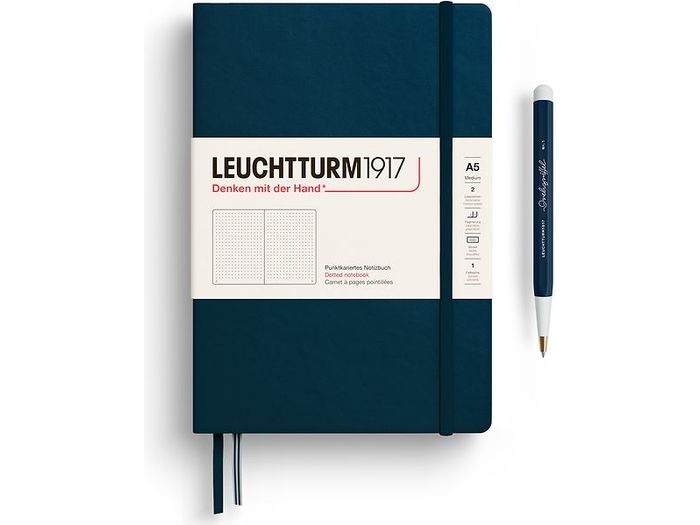 Leuchtturm Hardcover A5 Notebook - Deep Sea (Dot)