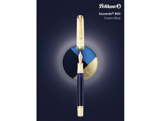 Pelikan Souverän M800 Fountain Pen - Special Edition - Cream Blue