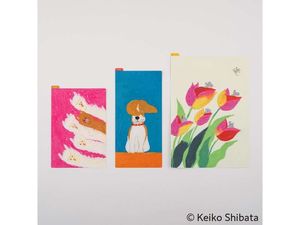 Hobonichi 2025 - Pencil Board - Keiko Shibata: Upwind alpacas (A6)