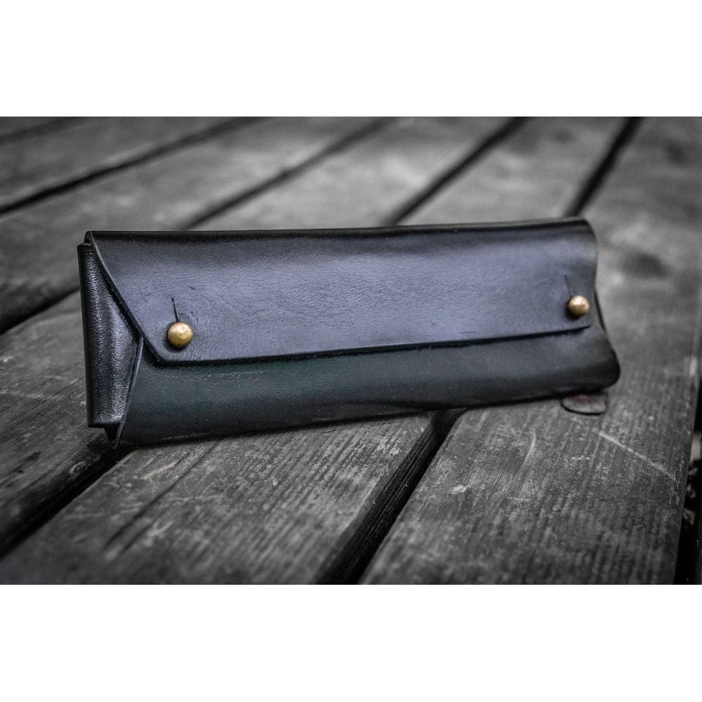 Galen Leather - The Student Leather Pencil Case - Black