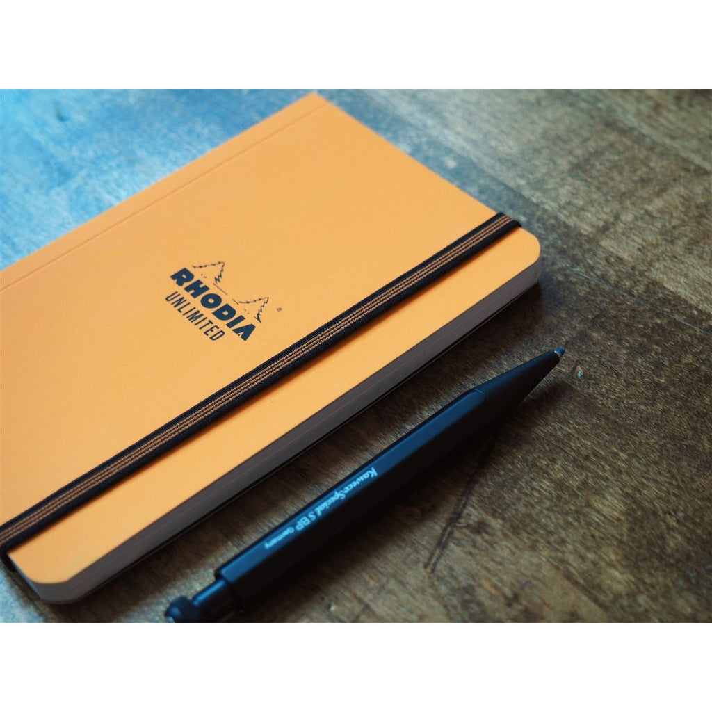 Rhodia Unlimited A6 Notebook - Graph - Orange