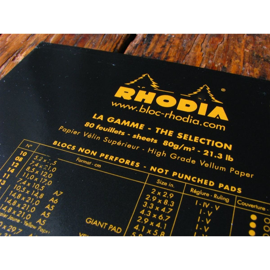Rhodia Pad No. 16 - Lined - Black (A5)
