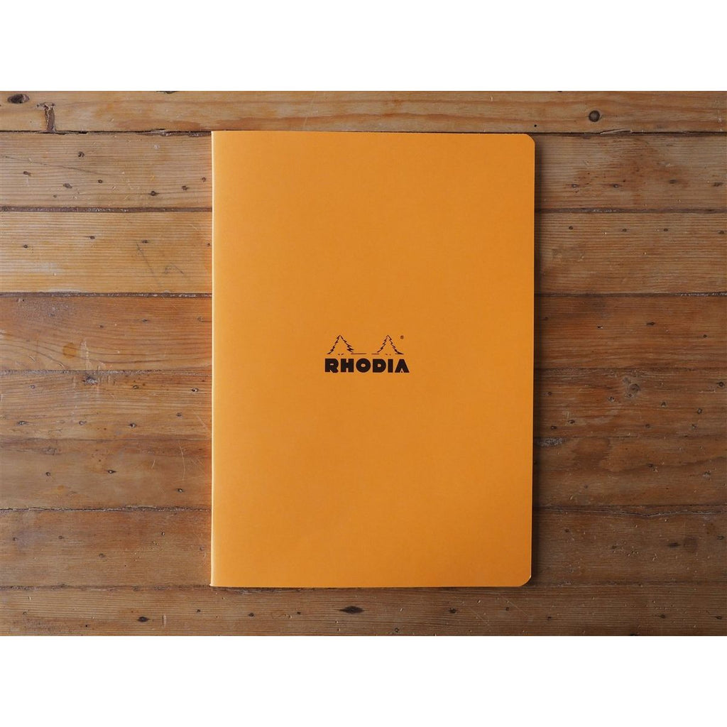 <center>Rhodia Side-Stapled Notebook - Ruled - Orange (A4)</center>