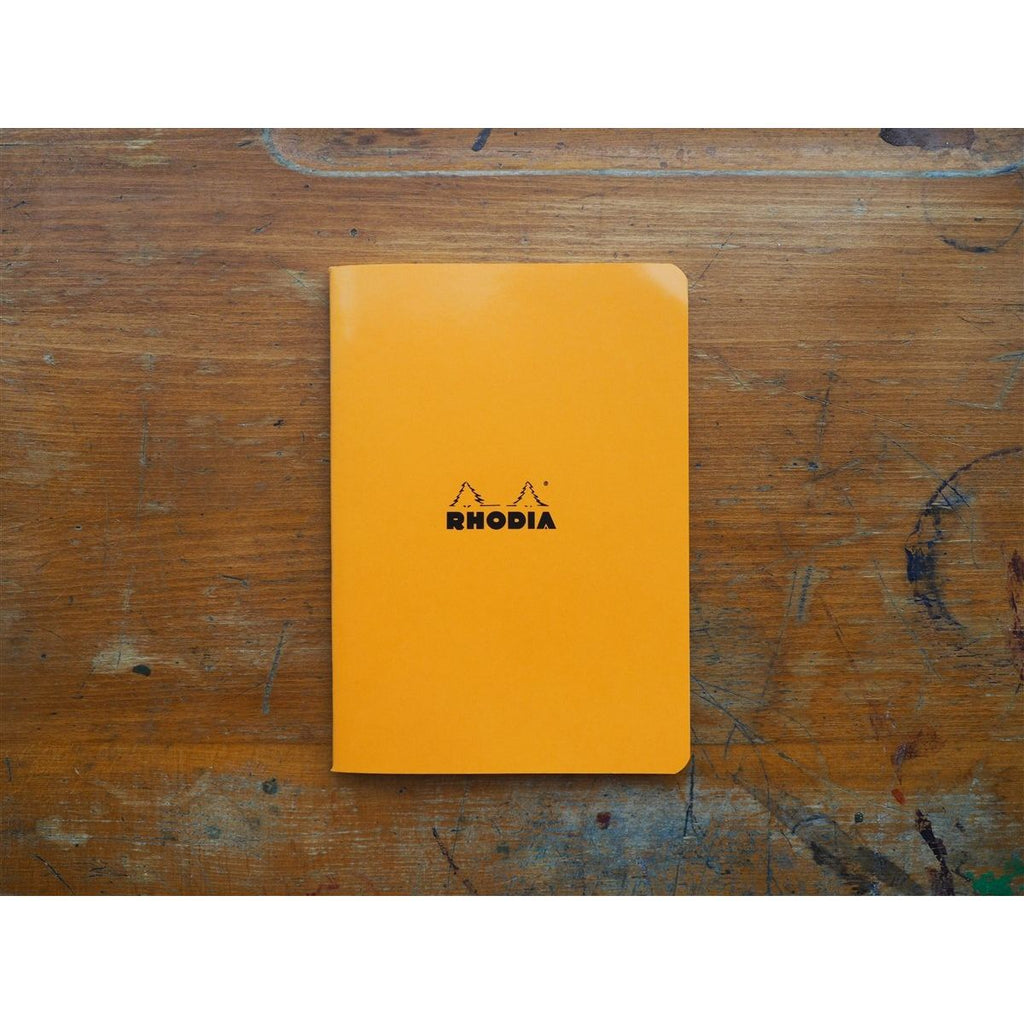 Rhodia Side-Stapled Notebook - Lined - Orange (A5)