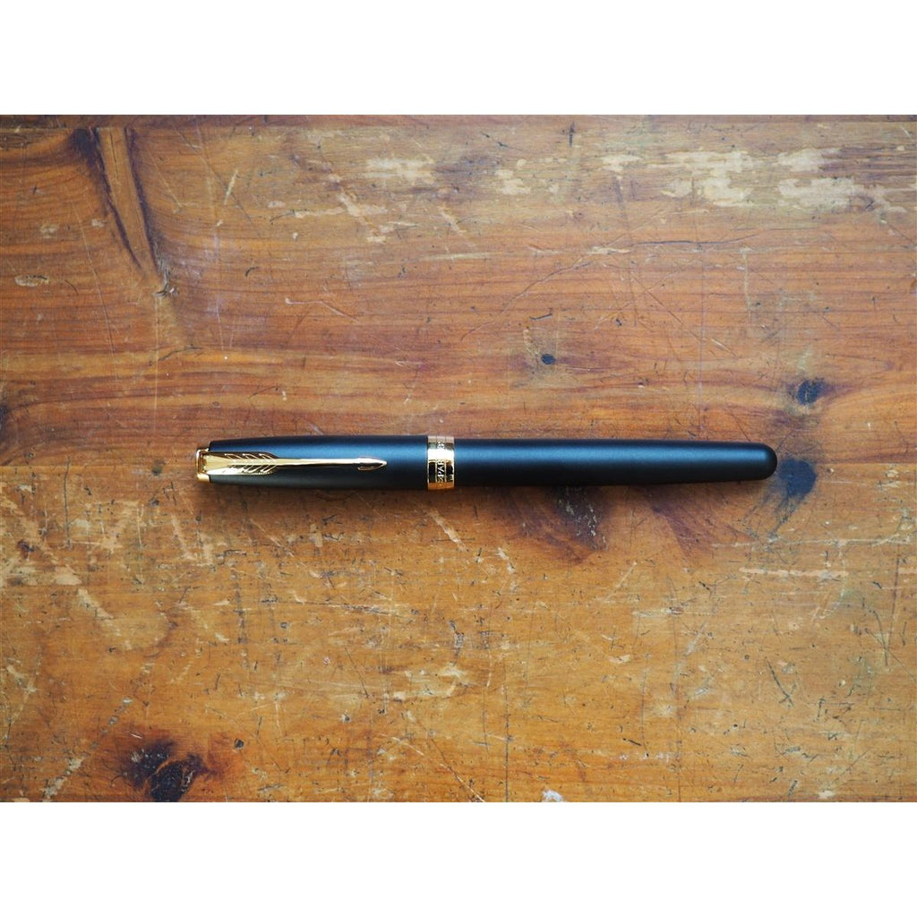 Parker IM Brushed Steel Ballpoint Pen & Sorrento Medium Leather Journal