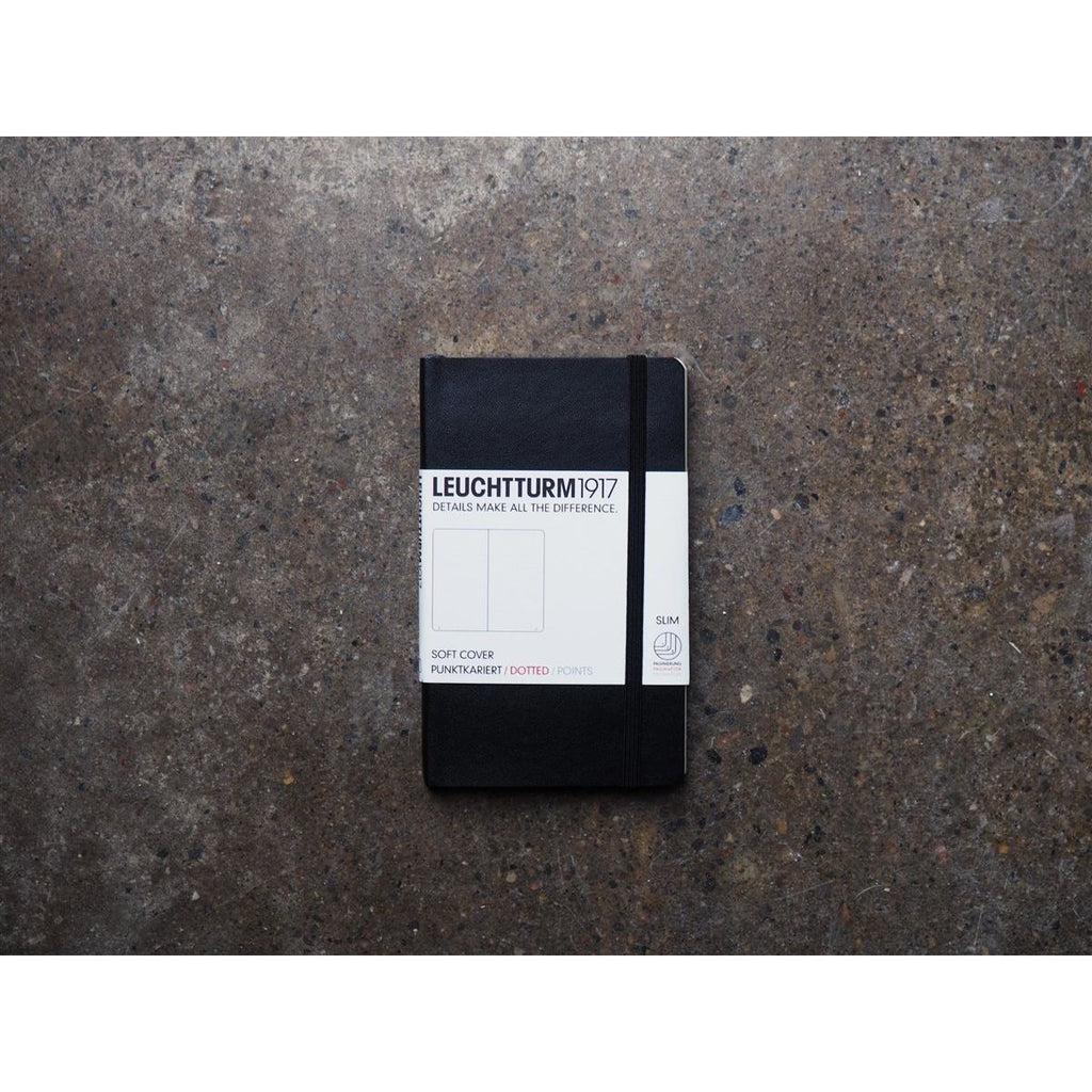 Leuchtturm Softcover A6 Pocket Notebook - Black (Dot)