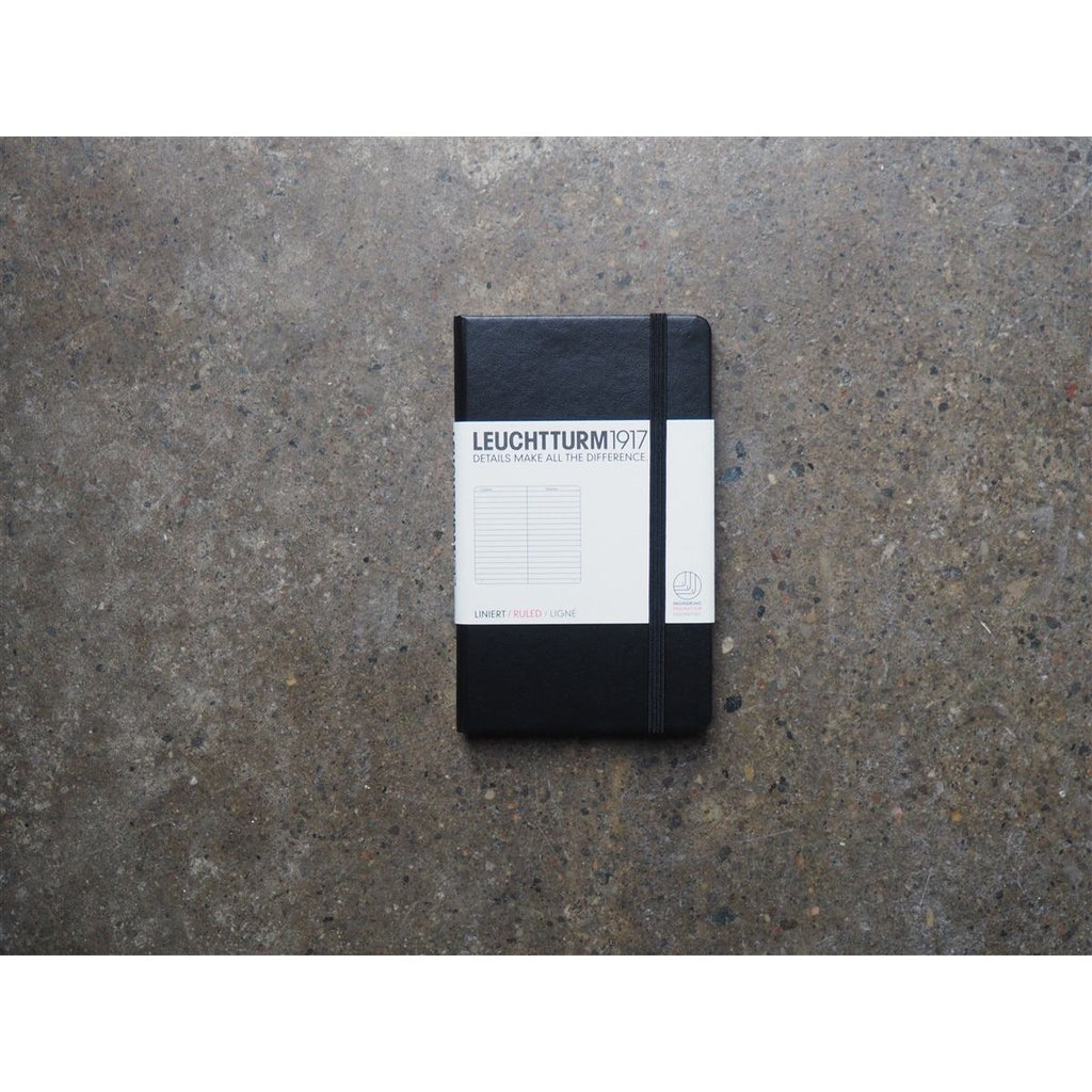 Leuchtturm Hardcover A6 Pocket Notebook - Black (Lined)