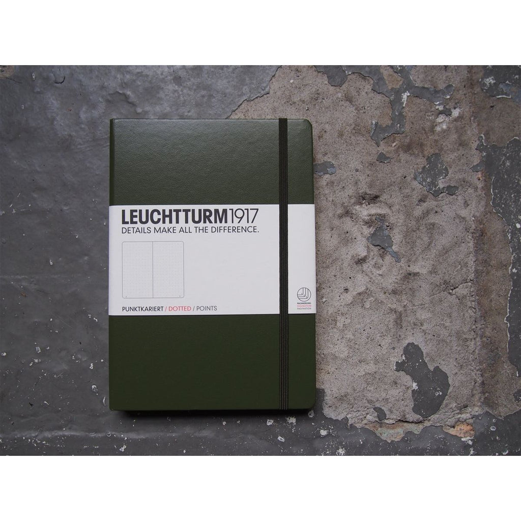Leuchtturm Hardcover A5 Notebook - Army Green (Dot)