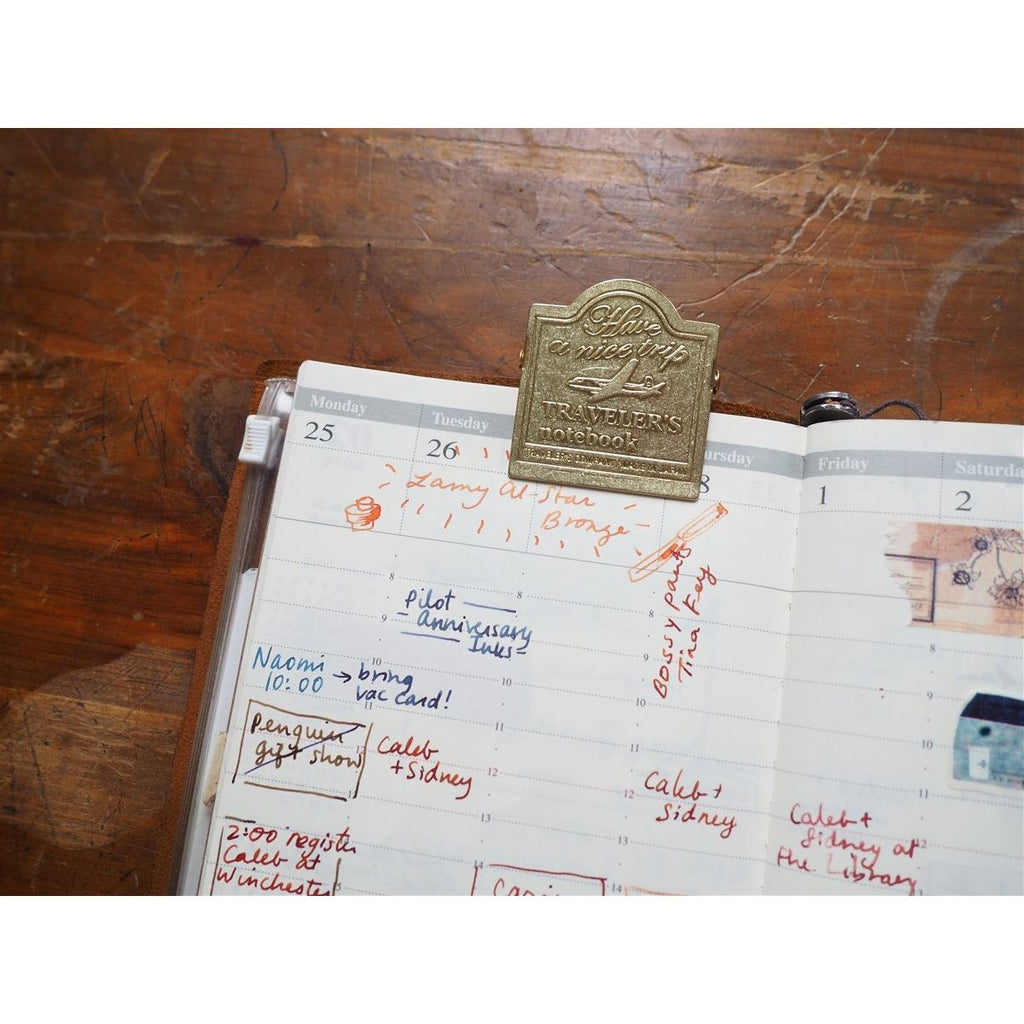 Traveler's Notebook - 030 Brass Clip - Airplane