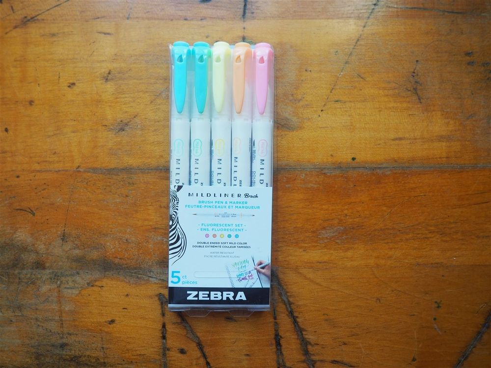 Zebra Midliner Highlighter 5 Fluorescents